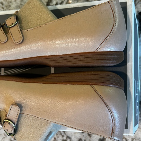 Dansko Leeza Ballerina Flats Leather Double Strap Buckle Tan Women 38 7.5-8 - Picture 13 of 16